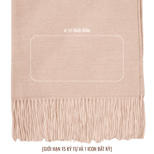 Khăn len thêu tên