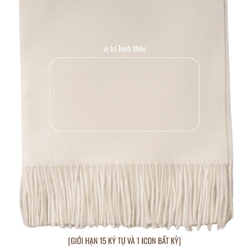 Khăn len thêu tên