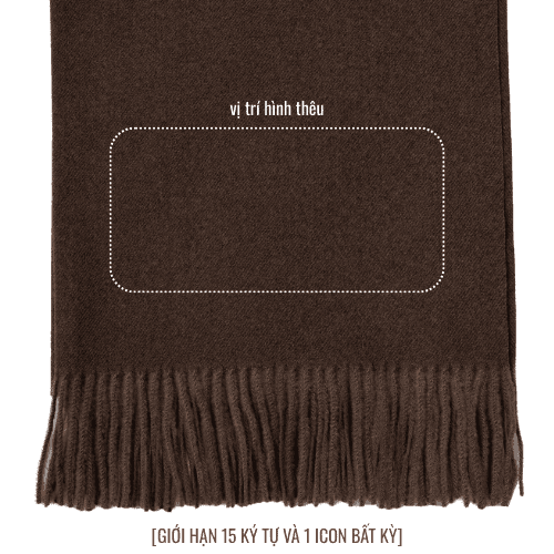 Khăn len thêu tên