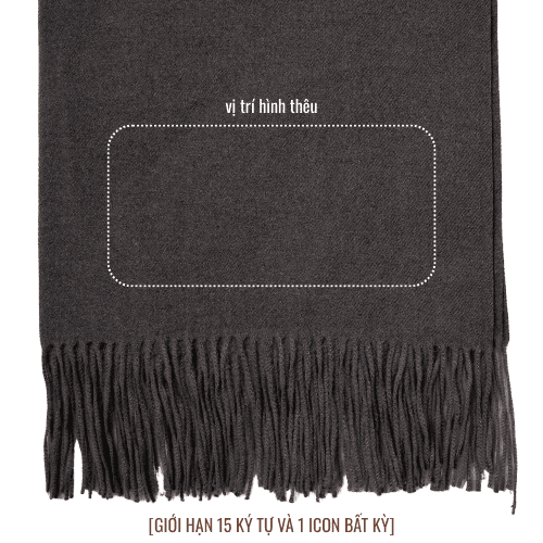 Khăn len thêu tên